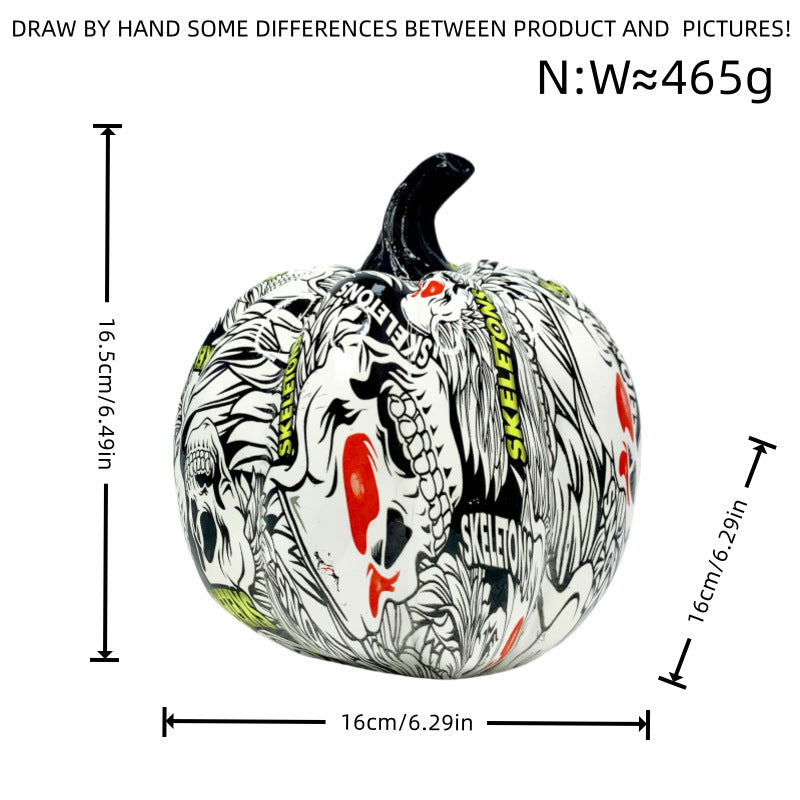 Kunstvolle Halloween Kürbisfigur Karnz