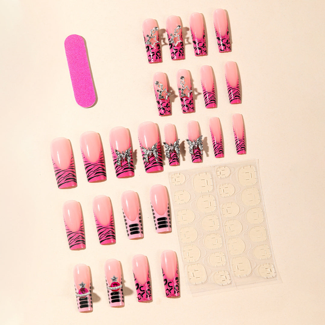 Glamorous 3D Glitter Nail Art Extensions Karnz