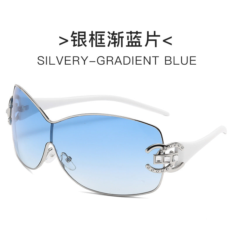Damen Fashion-Sonnenbrille mit extravagantem Design und funkelnden Akzenten Karnz