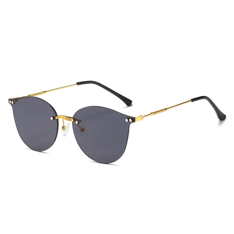 Damen modische Sonnenbrille mit innovativem Metallrahmen und flexibler Nasenauflage Karnz