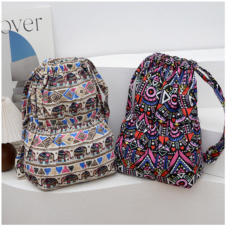 Schnürrzug Elefanten Druck Rucksack Karnz