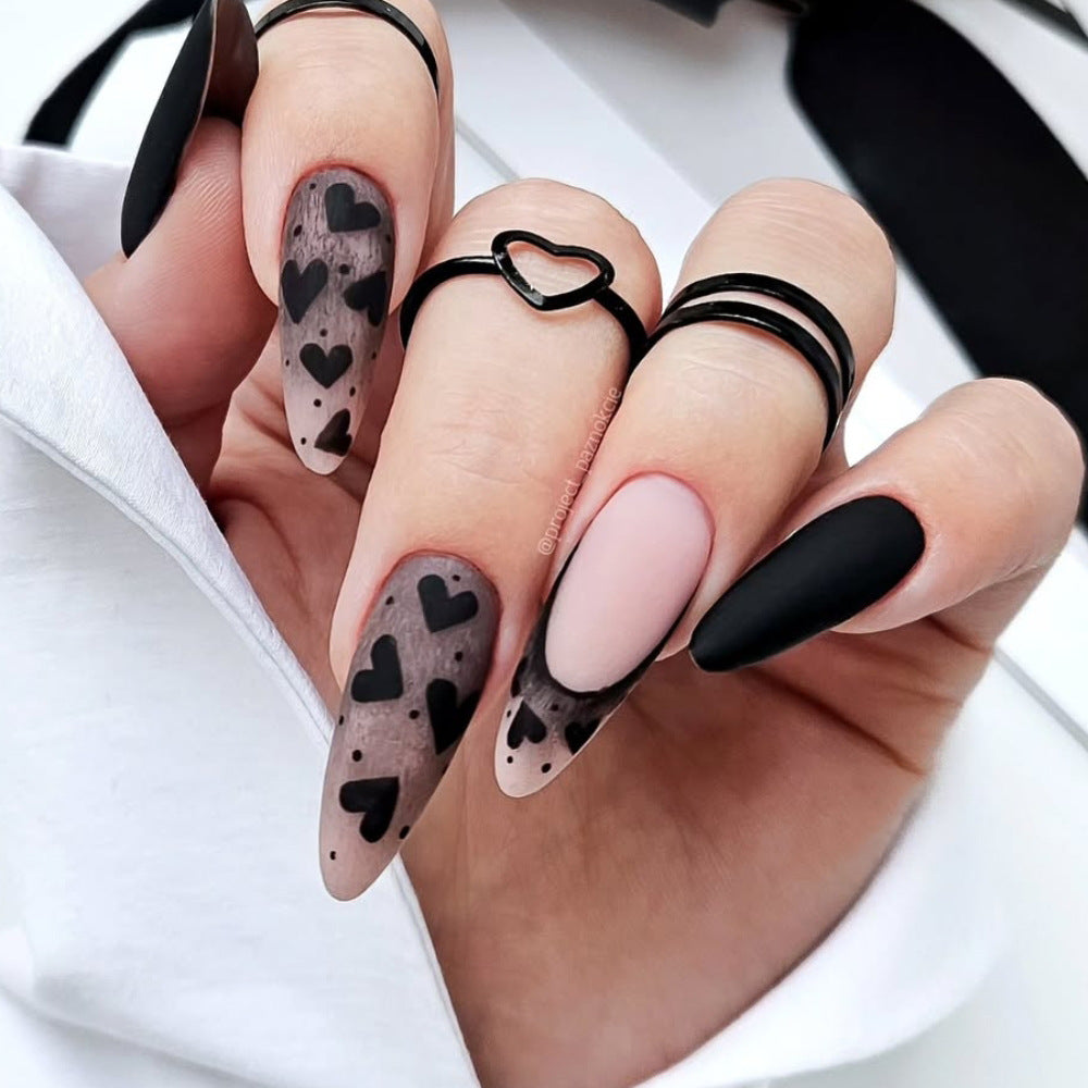 Herz-Muster Aufkleber Nagelkunst Karnz