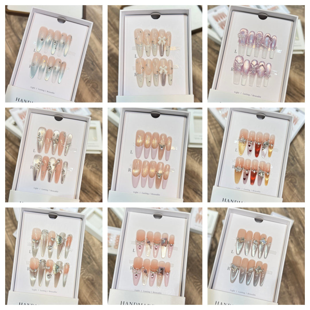 Luxuriöse dekorative Press-On-Nagelspitzen