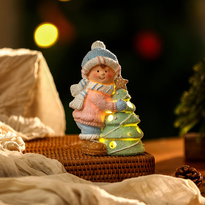 Dekorative Weihnachtsfigur im Schneemann-Design Karnz
