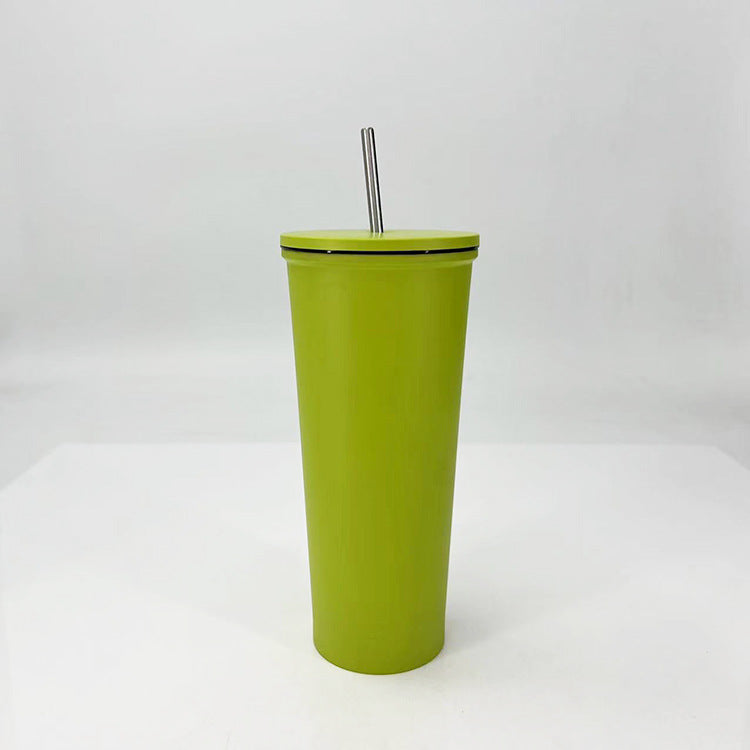 Damen Trinkbecher mit Edelstahl-Strohhalm Karnz