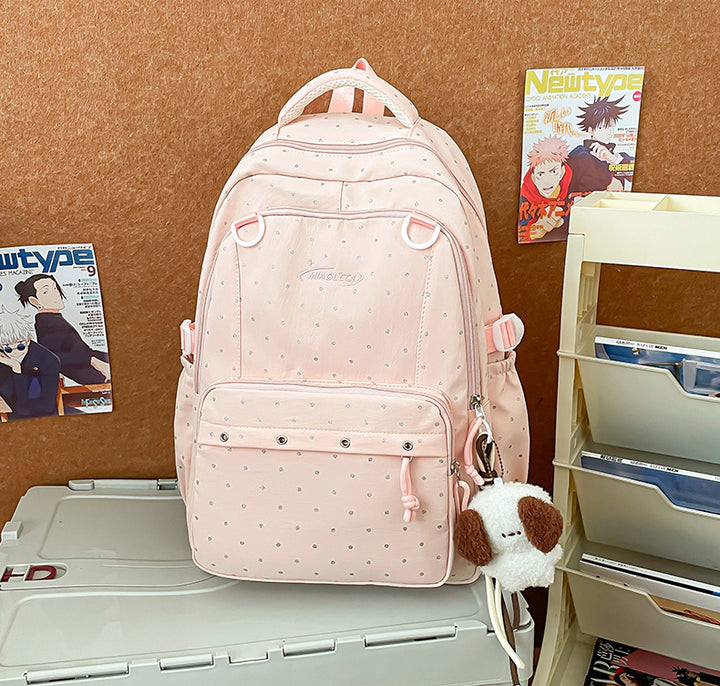 Stylischer Mehrfach-Taschen Rucksack mit niedlichen Accessoires Karnz