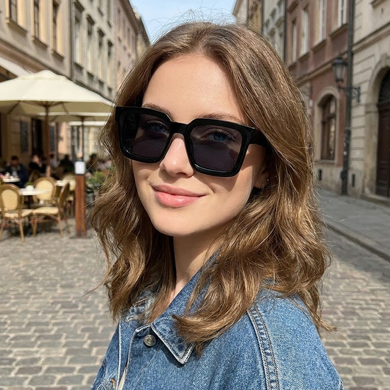 Damen Vintage Quadratische Sonnenbrille Karnz