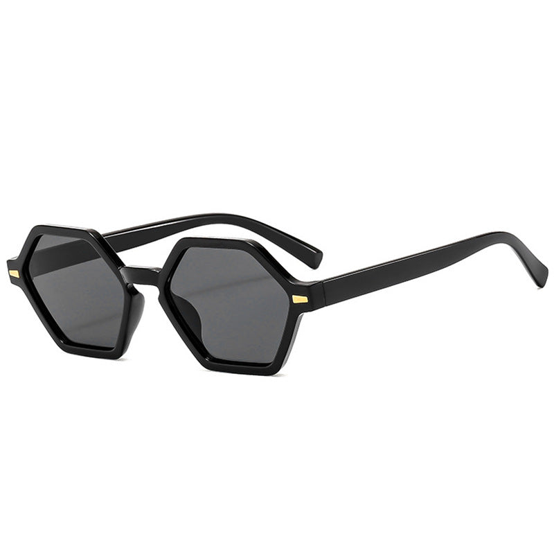 Damen hexagonale Sonnenbrille mit modischem Design und UV-Schutz Karnz