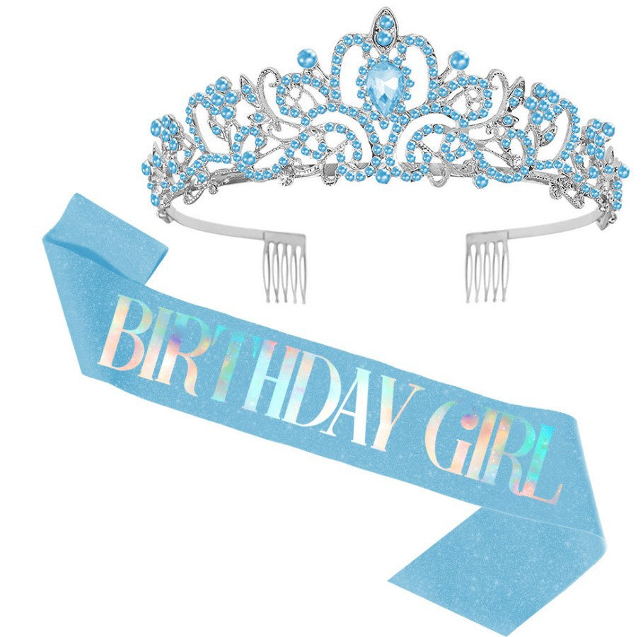 Damen Festliche Tiara mit schimmernden Strasssteinen Karnz