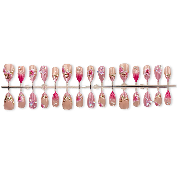 Floral Nail Art Press-On Set
