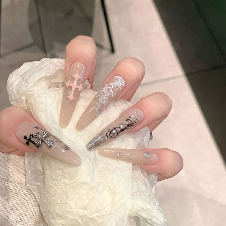 Luxus Gothic Press-On Nail Art Set Karnz