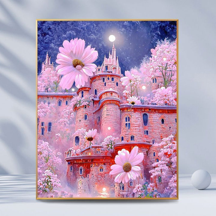 Fantasy Castle Landschaft Leinwand Kunst Karnz