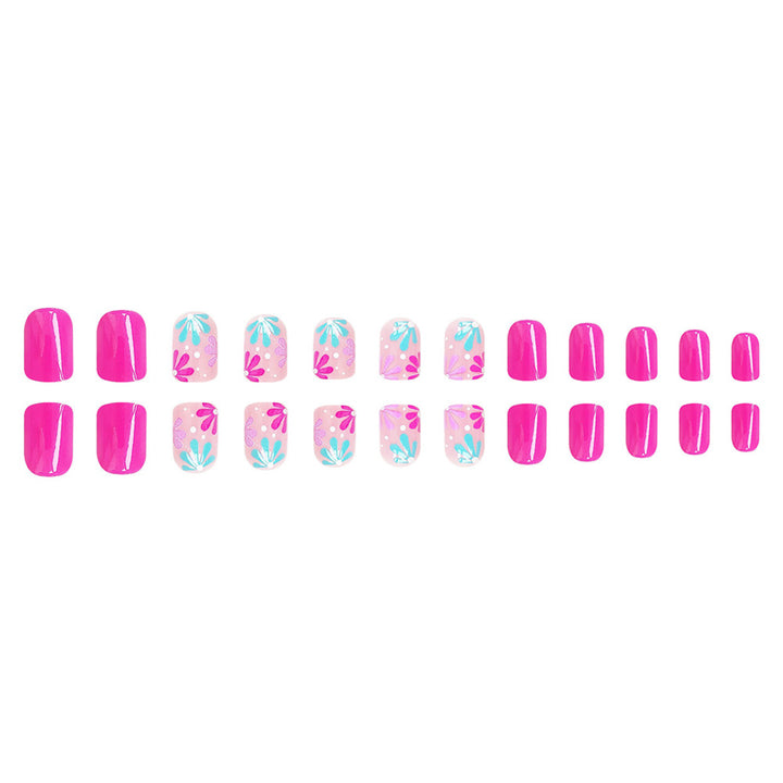 Künstlerisches Florales Gel-Nageldesign Karnz