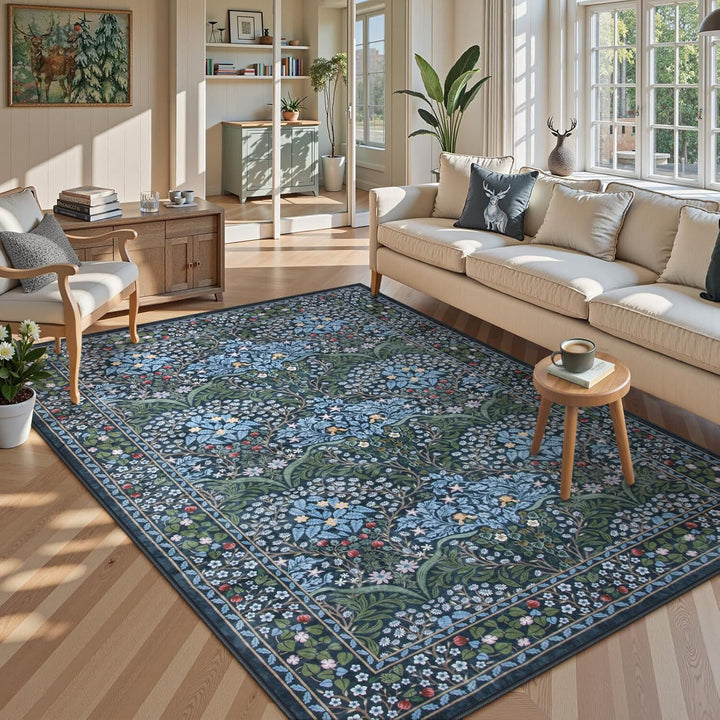 Floral Botanischer Teppich Karnz
