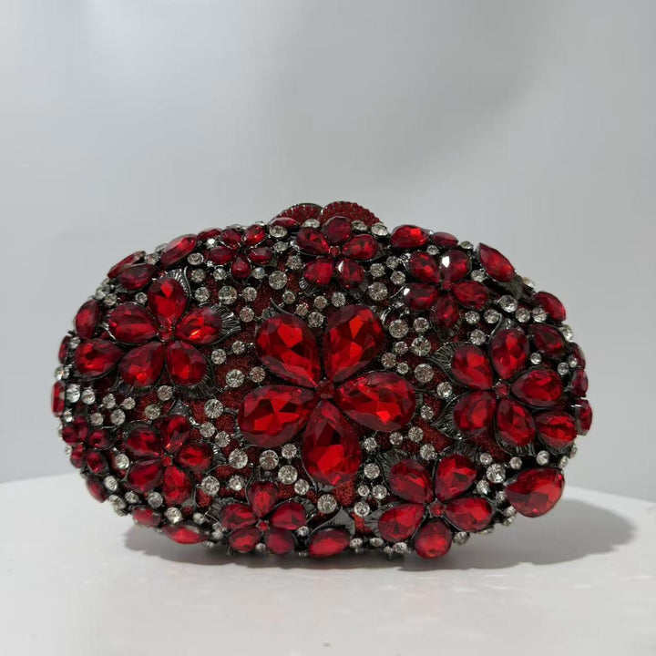 Blumenverzierte Abendhandtasche