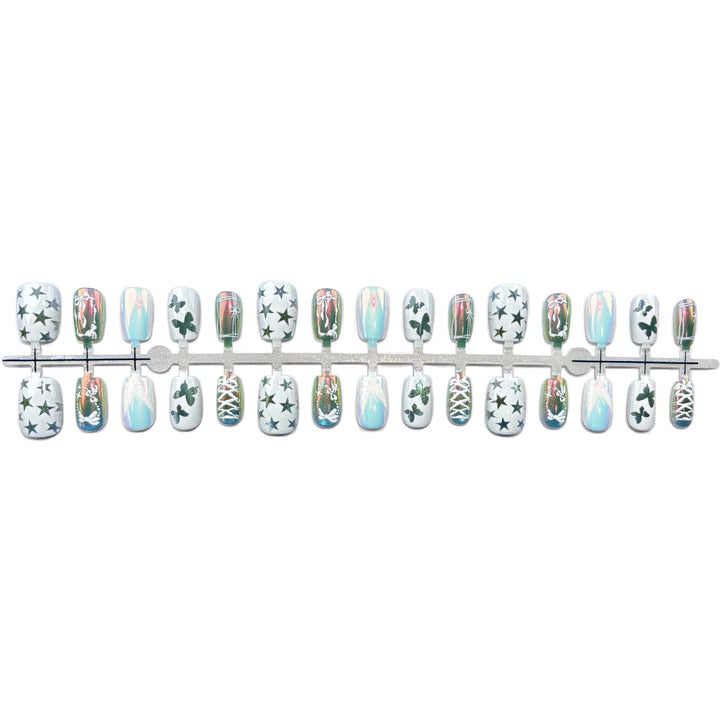 Anpassbares Schmetterlings-Themen Press-On Nagelset