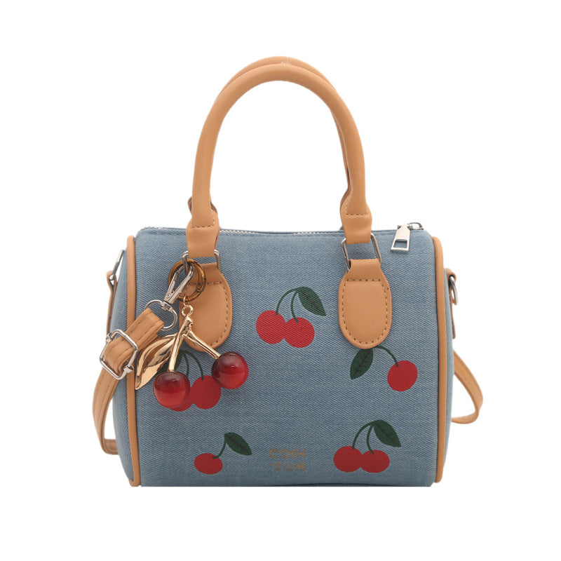 Stylische Kirschen Druck Handtasche