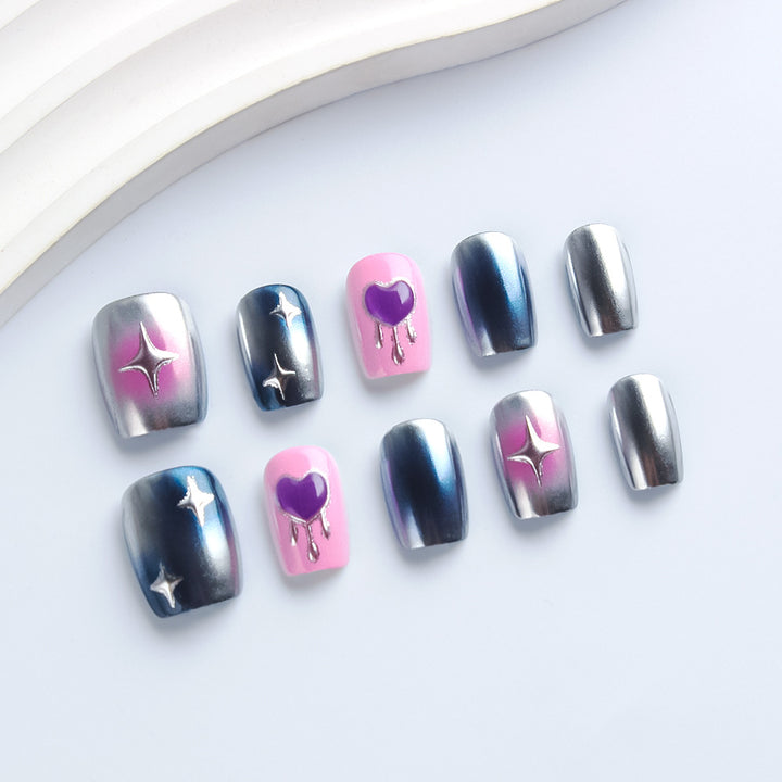 Himmlisches Press-On Nagelkunst Set Karnz
