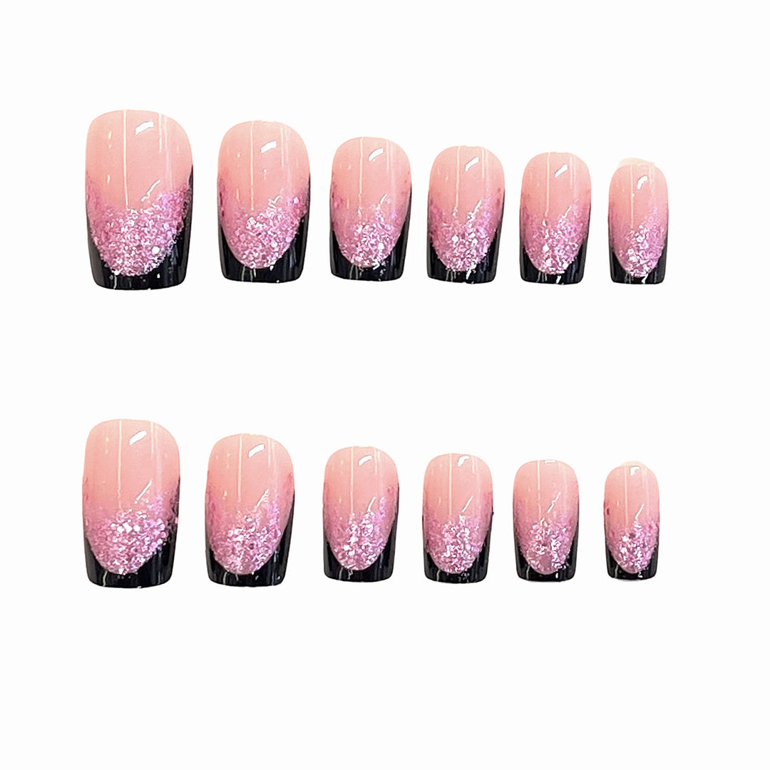 Glitzernde Tipp Press-On Nagelset Karnz