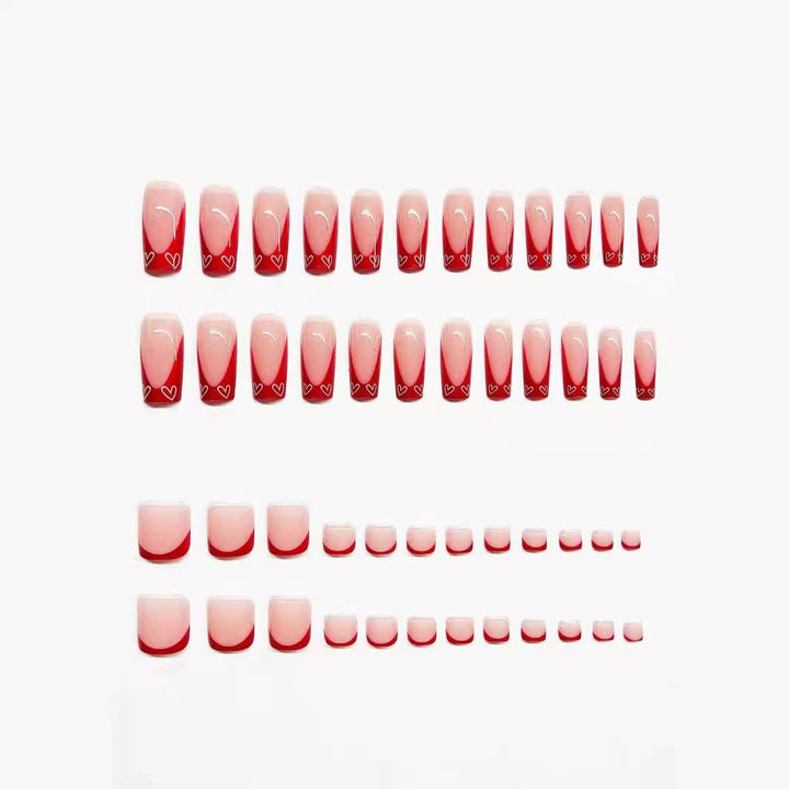Elegante Double-Tip Press-On Nagelset Karnz