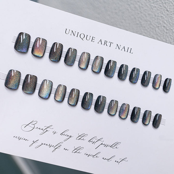 Glänzendes holographisches Press-On-Nagelset