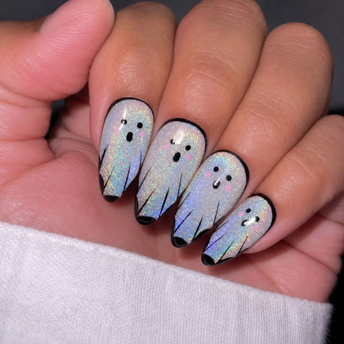 Ghost-Themen Stiletto Nagelkunst Karnz