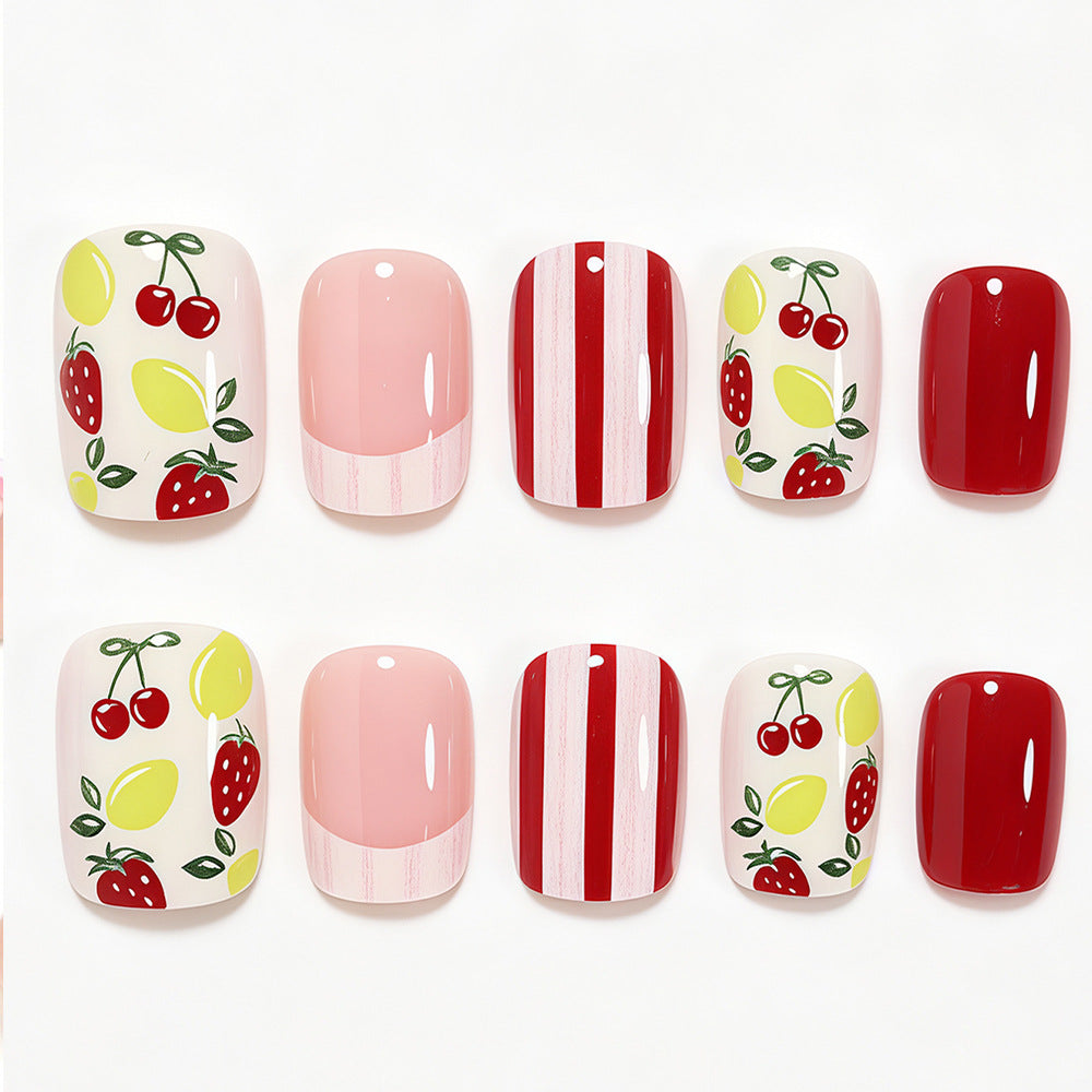 Kreative Frucht Themen Press-On Nagelkunst Karnz