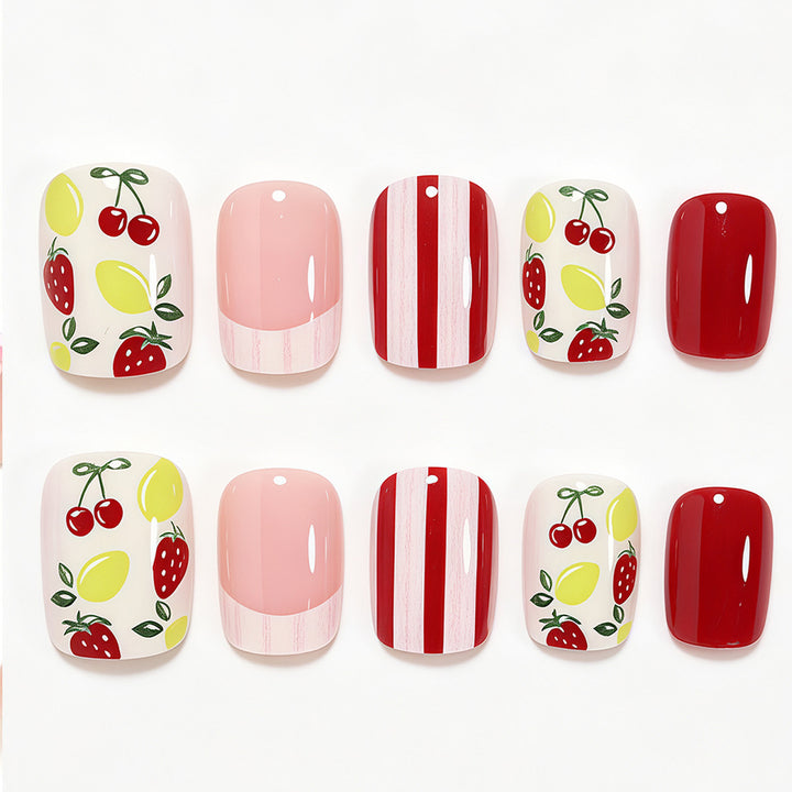 Kreative Frucht Themen Press-On Nagelkunst Karnz