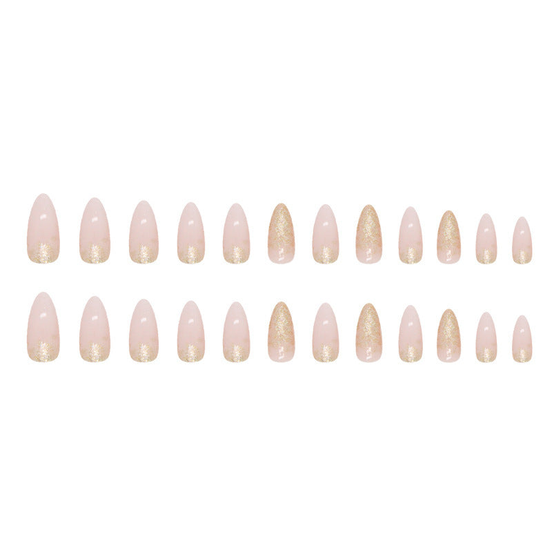 Elegante Glitter Gel Nagelspitzen Karnz
