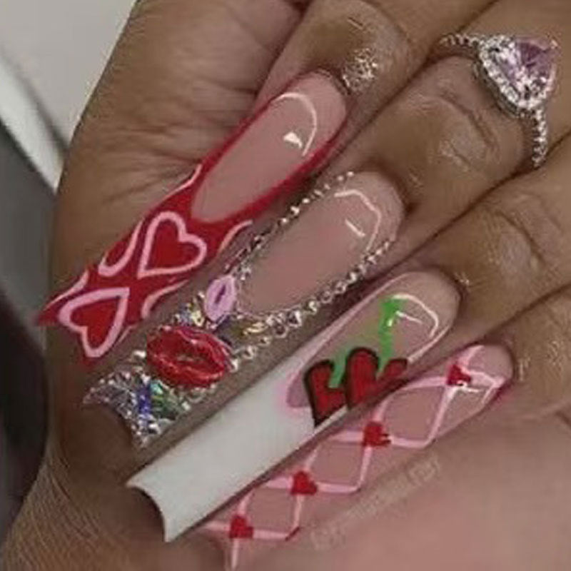 Dekorativer Press-On-Nagelset