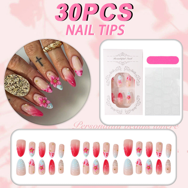 Floral Design Acryl Nagelspitzen Set Karnz