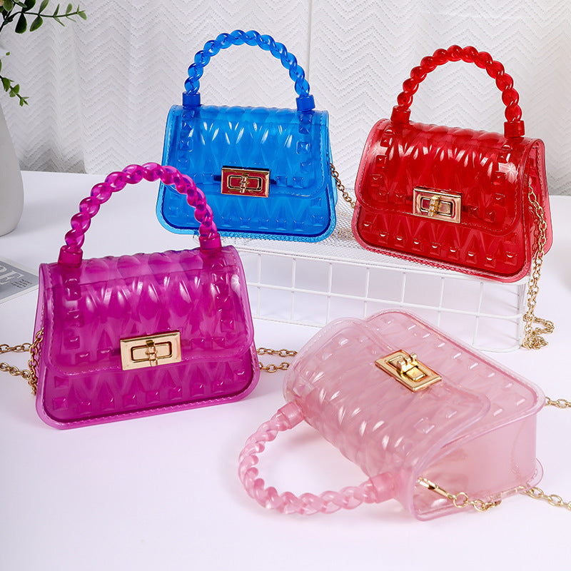 Damen Designer Handtasche mit strukturiertem Kunststoffgewebe Karnz