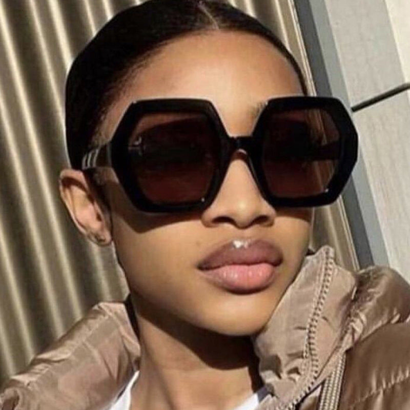 Damen innovative hexagonale Sonnenbrille Karnz