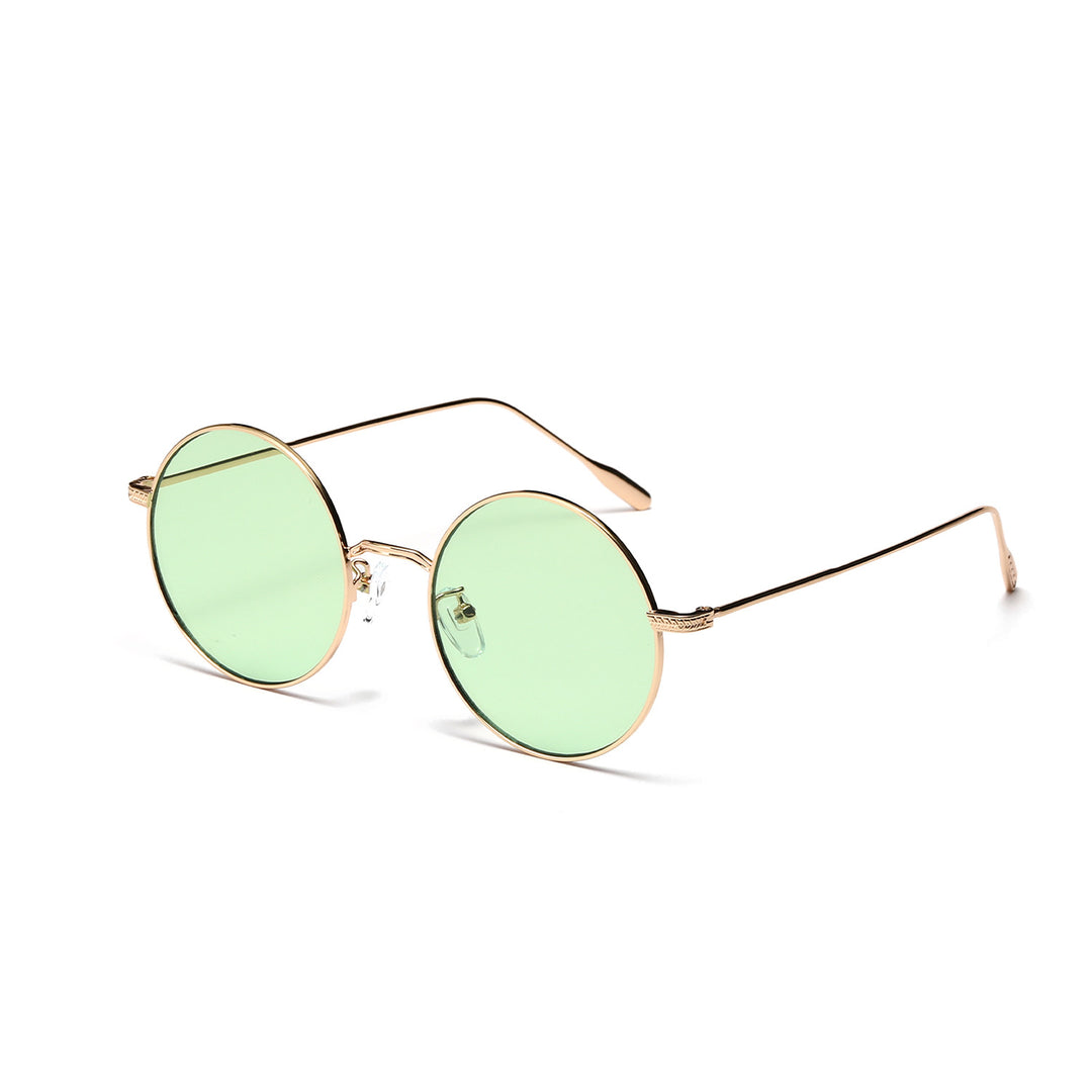 Damen runde modische Sonnenbrille mit glamourösem Rahmen Karnz