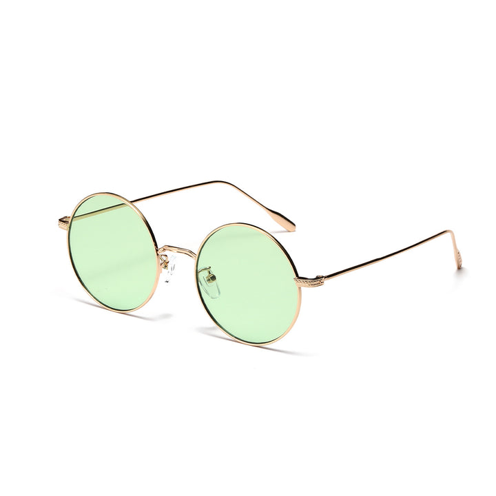 Damen runde modische Sonnenbrille mit glamourösem Rahmen Karnz