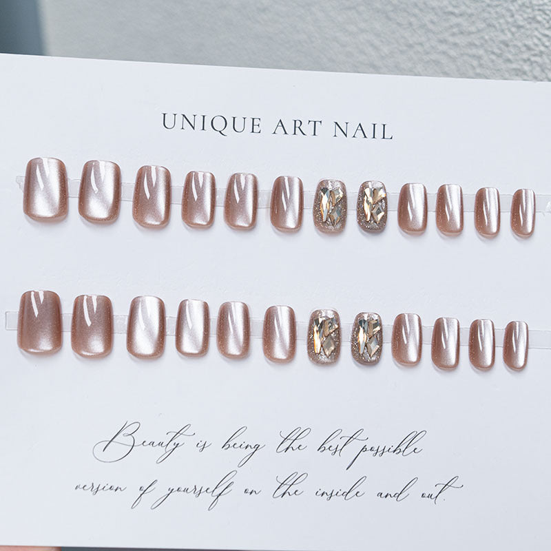 Kristallverzierte Press-On-Nagelset