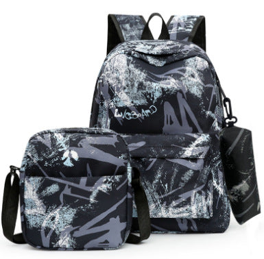 Graffiti-Druck Multifunktionaler Rucksack-Set Karnz