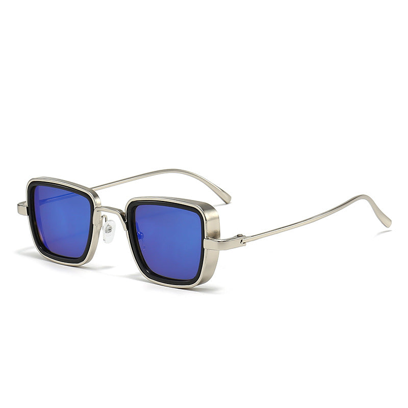 Damen stilvolle quadratische Sonnenbrille mit elegantem Metallrahmen Karnz