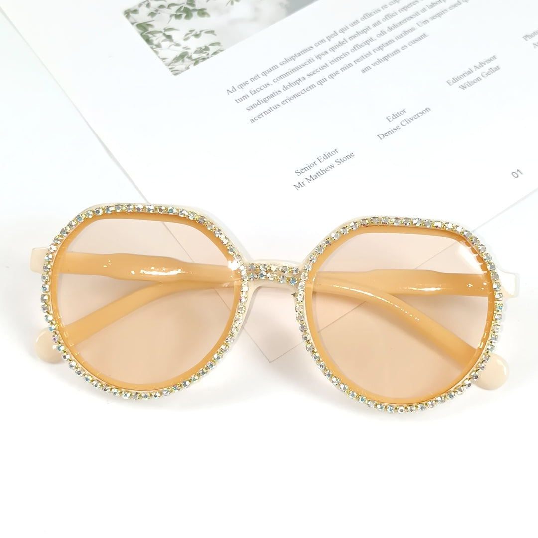 Damen Glitzernde Oversized Sonnenbrille Karnz
