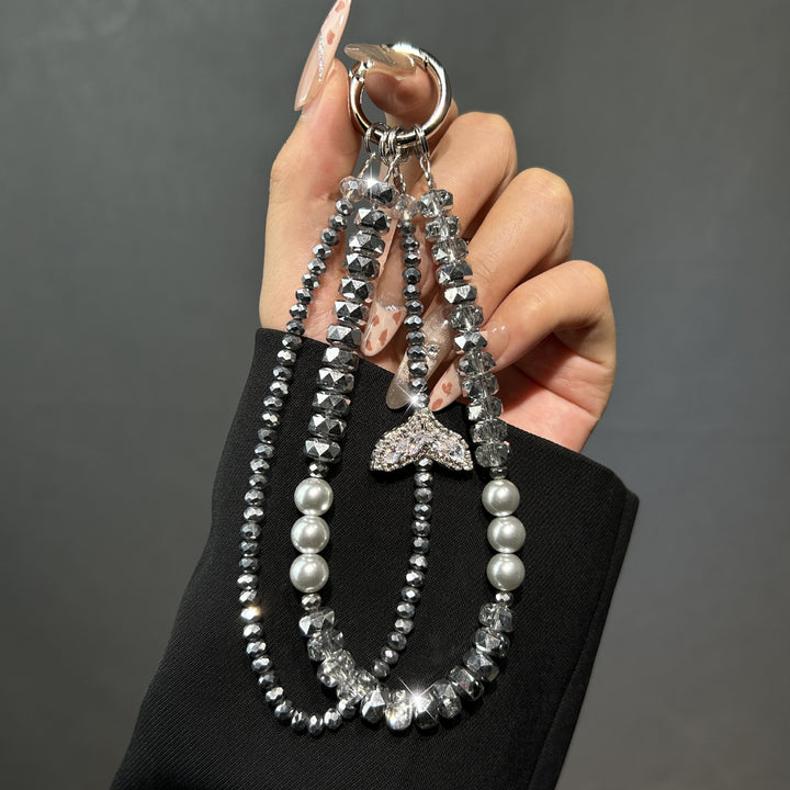 Elegante Perlen Charm Schlüsselanhänger Karnz 1790135859