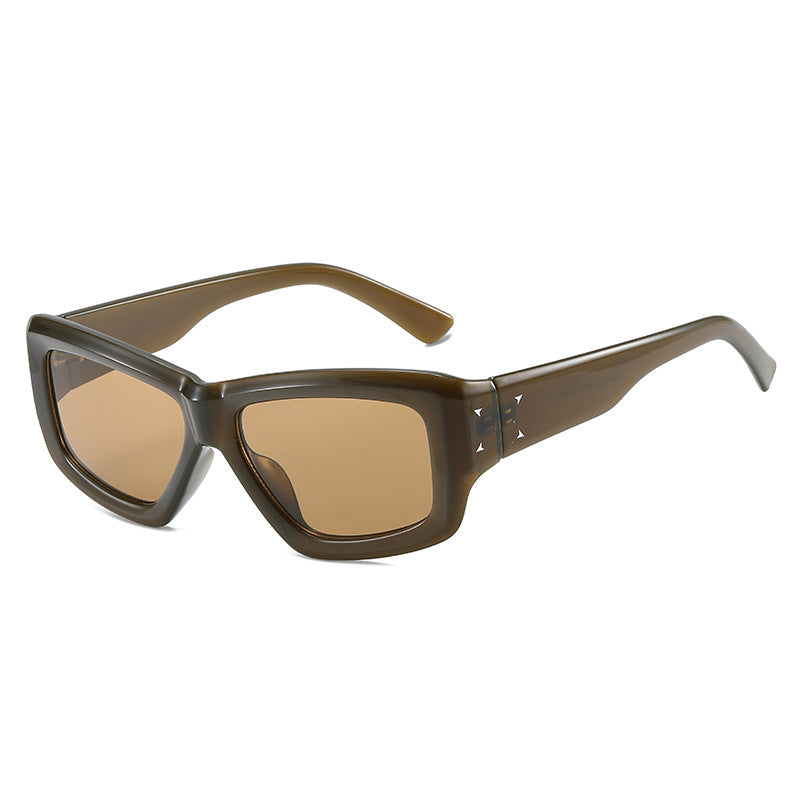 Modische Übergroße Winkelform Sonnenbrille Karnz