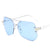 Damen Modische Sonnenbrille im futuristischen Design Karnz