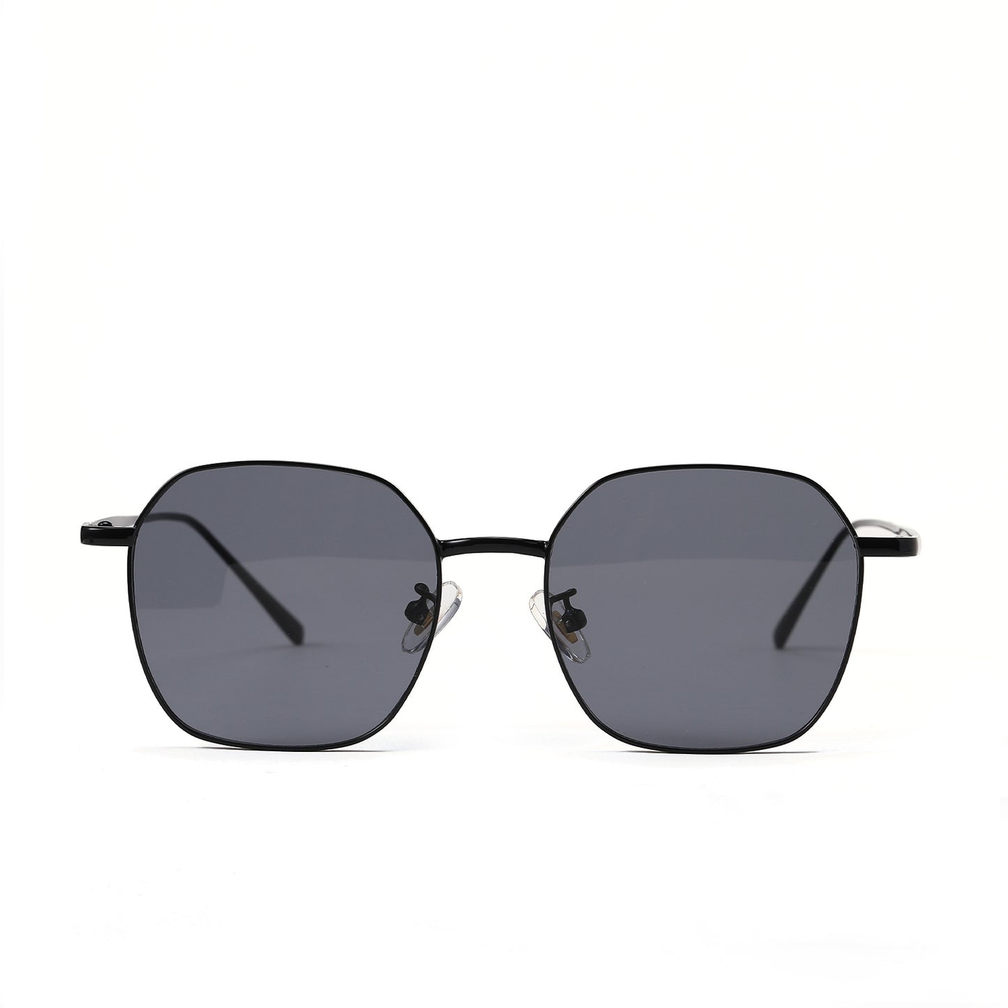Damen geometrische Sonnenbrille mit modernem Metallrahmen Karnz