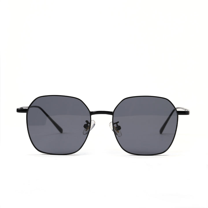 Damen geometrische Sonnenbrille mit modernem Metallrahmen Karnz