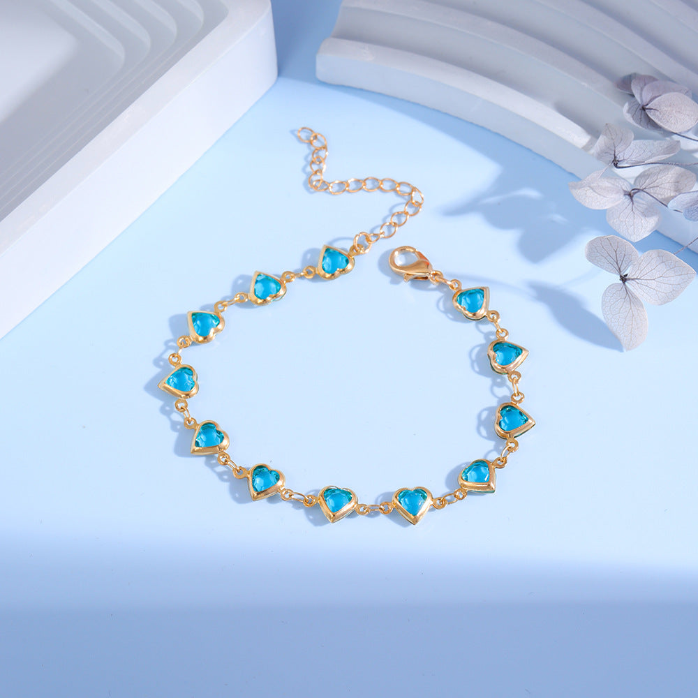 Herzförmiges Charm Armband Karnz