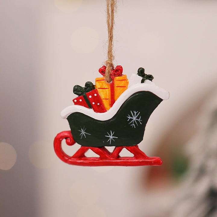 Dekorativer Weihnachtsstrumpf mit Rentiermotiv Karnz