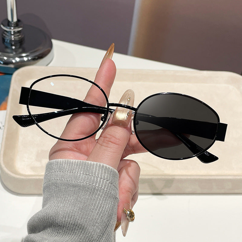 Damen Vintage Sonnenbrille im ovalen Design Karnz