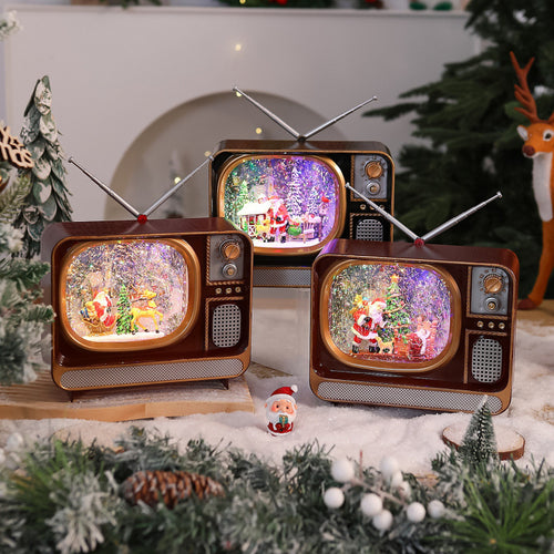 Nostalgische Weihnachts-TV Dekoration Karnz