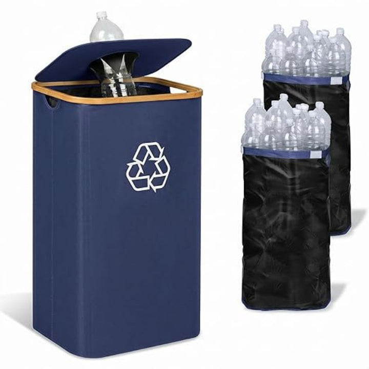 Eleganter Recyclingbehälter mit Abnehmbarem Deckel und Fächern Karnz