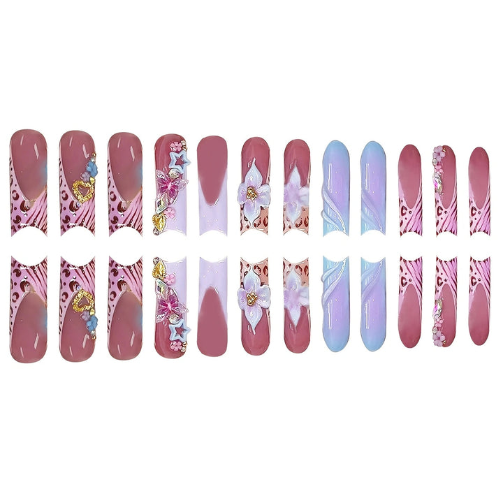 Dekorativer Press-On Nagelset Karnz